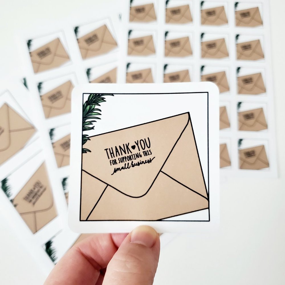 LB043 Small Business Thanks Sticker [Price Firm]